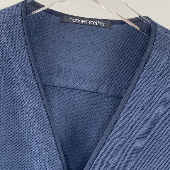 Hannes Roether Navy Cardigan sz XXL - Picture 3 of 9